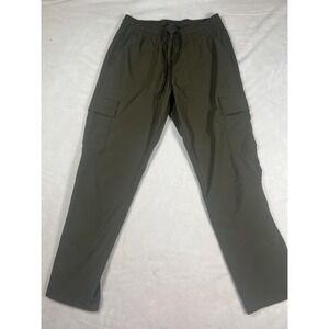 The North Face Jogger Pants Womens Small Green Cargo Elastic Waist Hiking